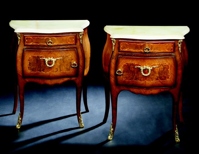 Pair of Louis XV Style Inlaid and 2d63a