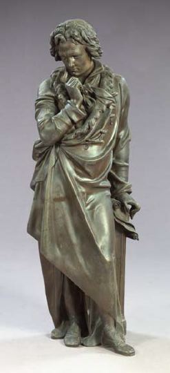 Large German Patinated Bronze Spelter