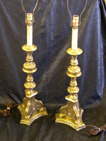 Large Pair of Italian Gilded Brass 2d667