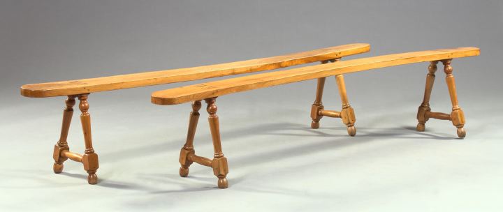 Pair of Provincial Fruitwood Long