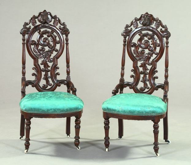 Rare Matched Pair of Rococo Revival