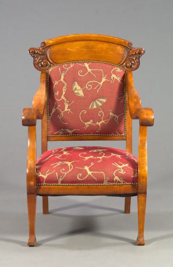 American Late Victorian Maple Armchair  2d73b