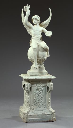 White-Painted Cast-Iron Figural