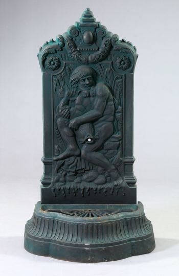 Cast-Iron Wall Fountain,  depicting