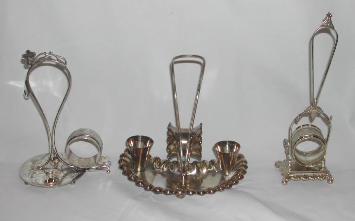 Group of Three Silverplate Napkin 2d759