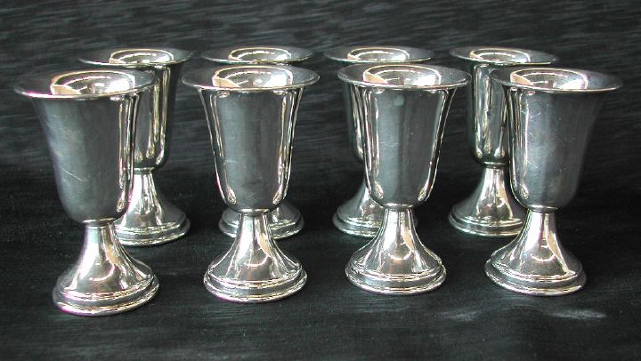 Set of Eight American Sterling Silver