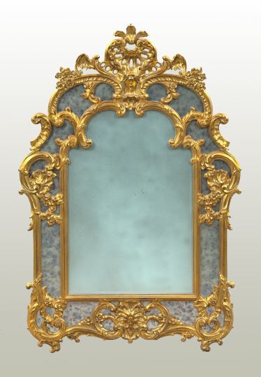 Ornate Gilded Looking Glass,  in