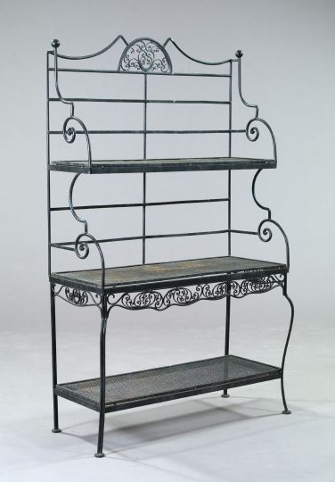Wrought-Iron Bakers Rack,  of scrolled