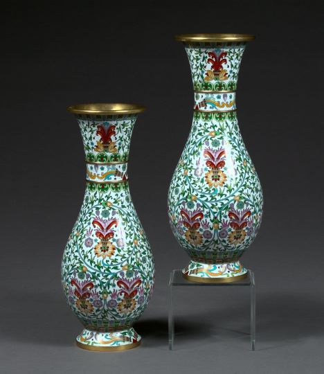 Tall Pair of Chinese White-Ground