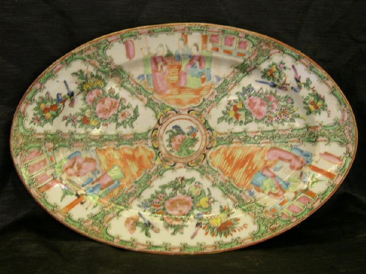 Oval Chinese Export "Rose Medallion"