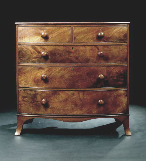 Victorian Mahogany Bowfront Chest, 