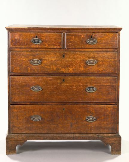 George III Oak Chest of Drawers  2dc1d