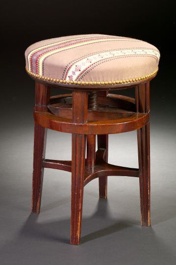 William IV Mahogany Stool,  mid-19th