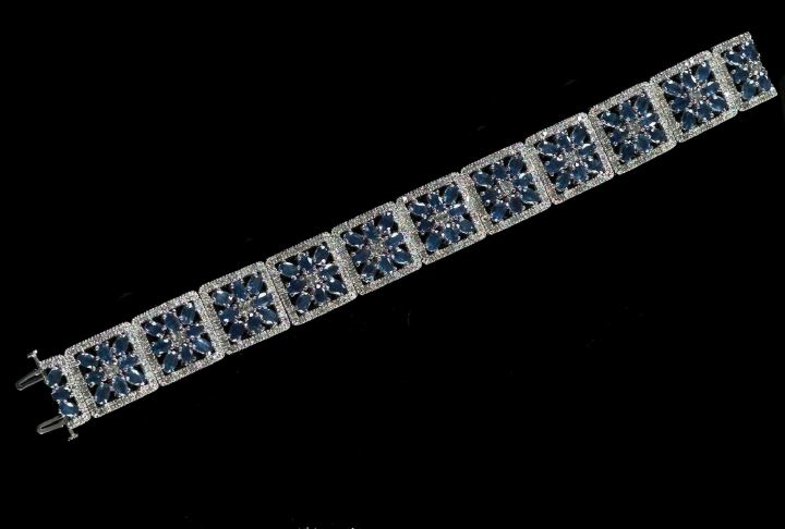 Fourteen Karat White Gold Sapphire 2dc60