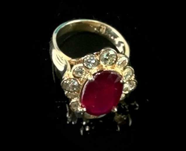 Fourteen-Karat Yellow Gold, Ruby