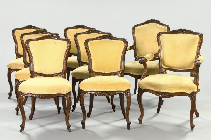 Suite of Eight Louis XV Style Mahogany 2dc8f