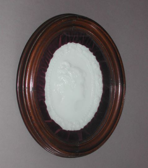 American Jenny Lind Milk Glass Oval