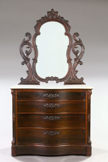 Fine American Rococo Revival Rosewood