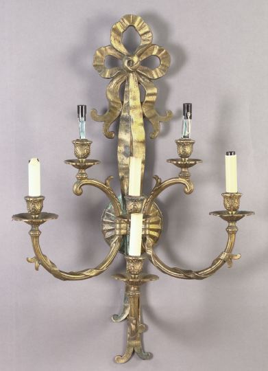 Large Pair of French Gilt-Brass