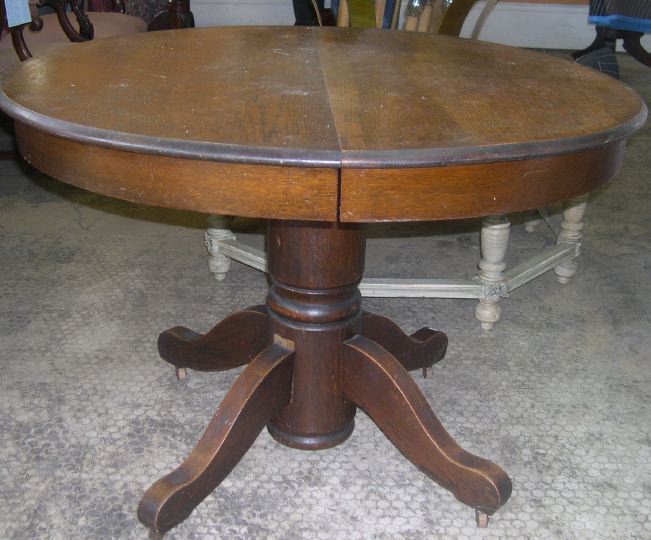 American Late Victorian Oak Circular 2dd6b