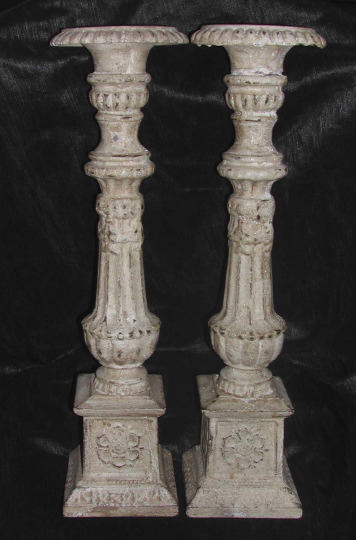 Pair of French Columnar Cast Iron 2dac6