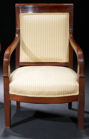 Restauration Mahogany Fauteuil,