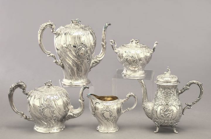 Five-Piece Group of Silver Serving Pieces,