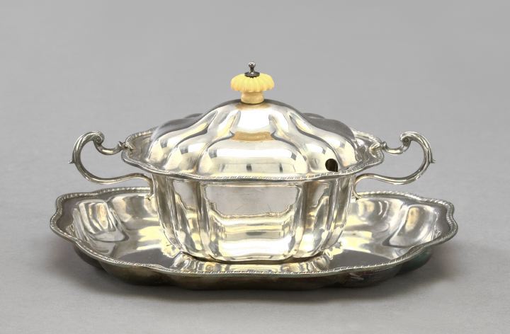 Attractive French Silverplate Lobed
