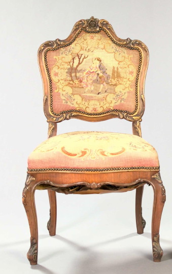 Louis XV Style Needlepoint Sidechair  2daf5