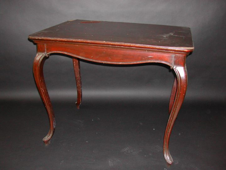 French Style Mahogany Library Table  2daf7