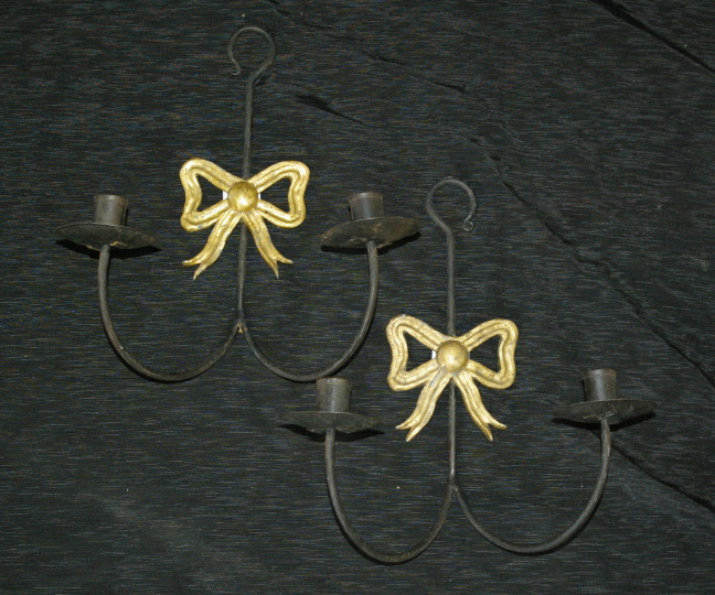 Pair of Wrought Iron and Parcel Gilt 2db2c