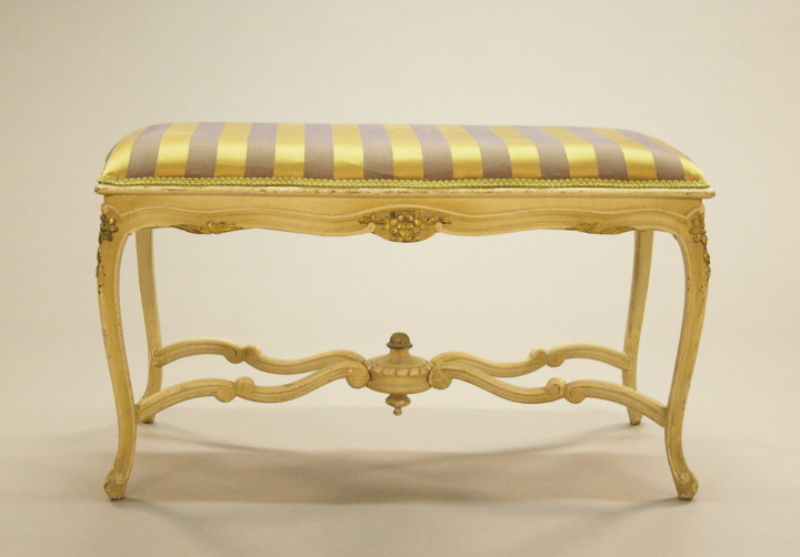 Louis XV-Style Polychromed Bench,