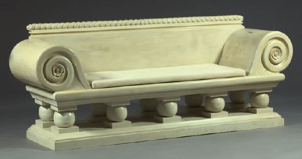 English Baroque Style Ivory Painted 2db41