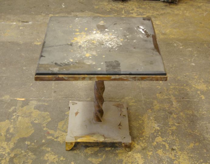 Diminutive Wrought-Iron and Slate-Top