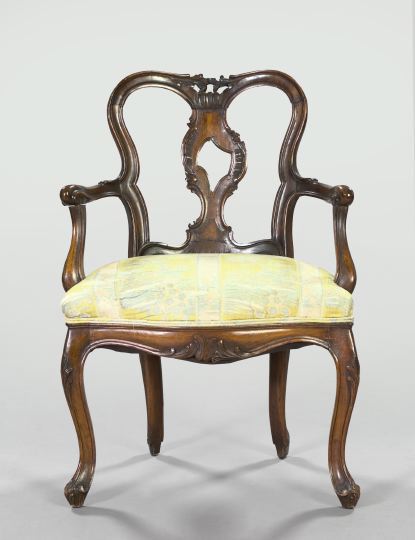 Provincial Louis XV Walnut-Stained