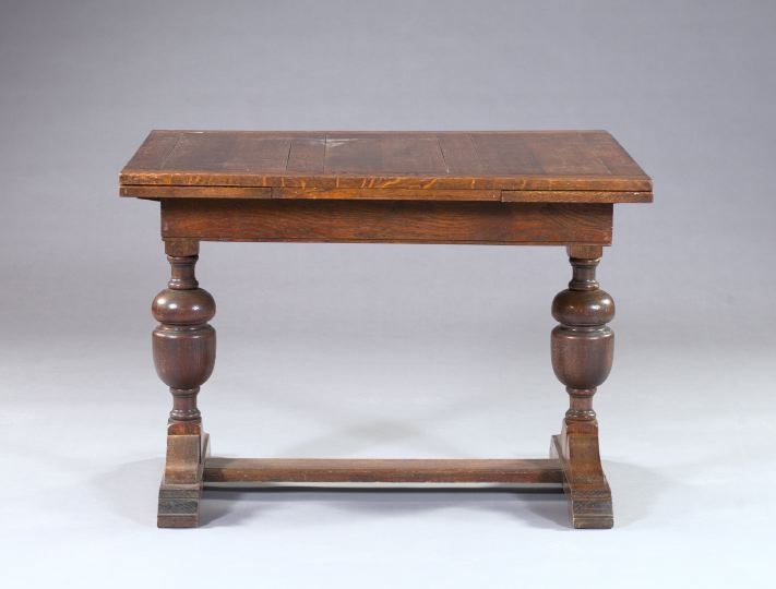 Provincial Oak Draw-End Table,