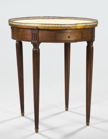 Louis XVI-Style Mahogany and Marble-Top