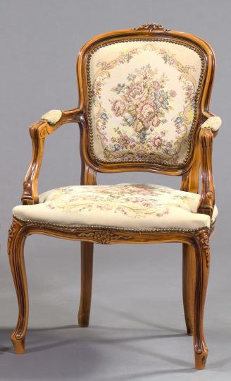 Louis XV Style Fruitwood Bergere  2dbbe