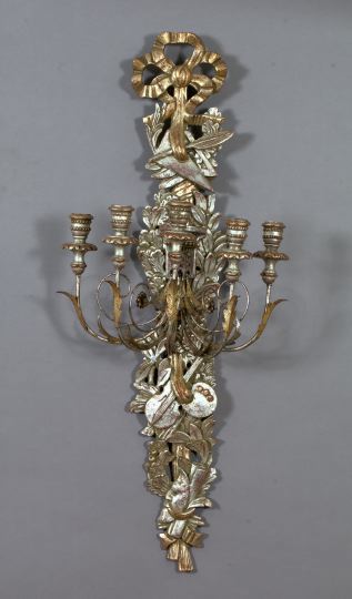 Large Italian Carved and Parcel-Gilt