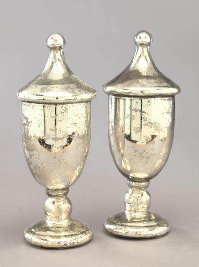 Pair of Silvered Glass Covered