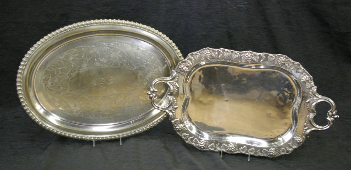 Group of Two Silverplate Platters  2dbf5