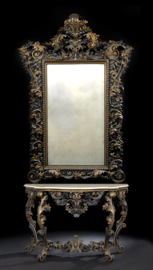 Italian Polychromed, Giltwood and