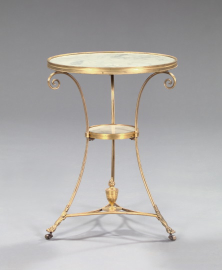 Empire Style Gilt Metal and Marble Top 2e0c4