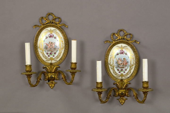 Pair of French Gilt Brass Mounted 2e117