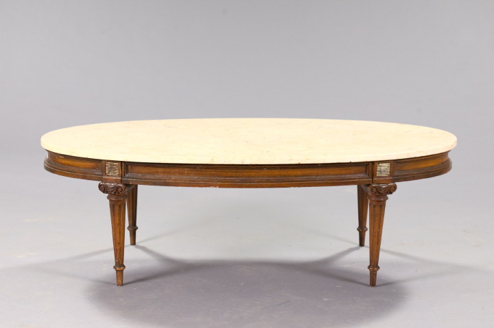 French Mahogany and Marble Top 2e119