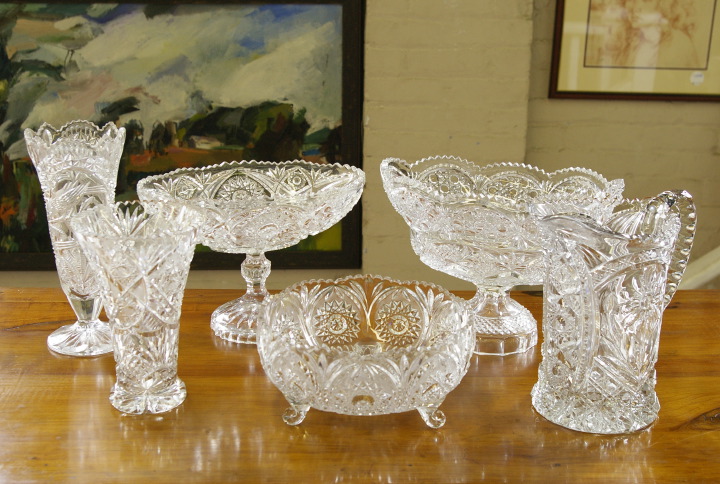 Six Piece Collection of Glassware  2e13b