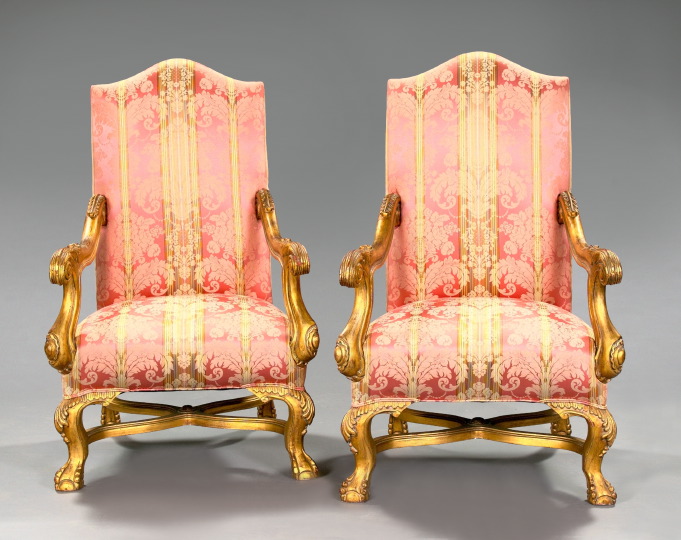 Stately Pair of Carved Giltwood 2e1b5