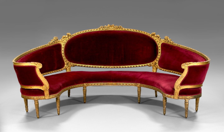 Large Louis XV-Style Giltwood C-Form
