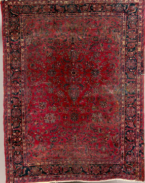 Antique Sarouk Carpet,  7' x 8'11"