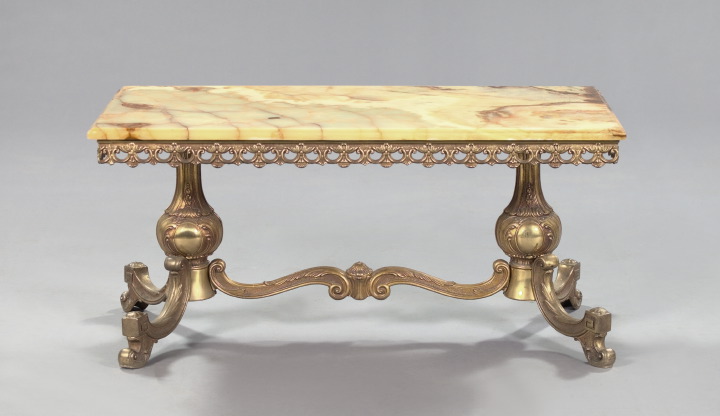 Continental Gilt Brass and Onyx Top 2e23a